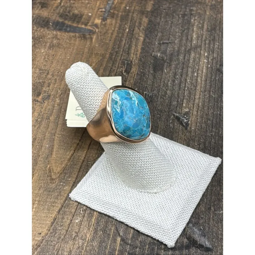 Barse Lure Ring- Turquoise - Copper- 6.75-NWT
